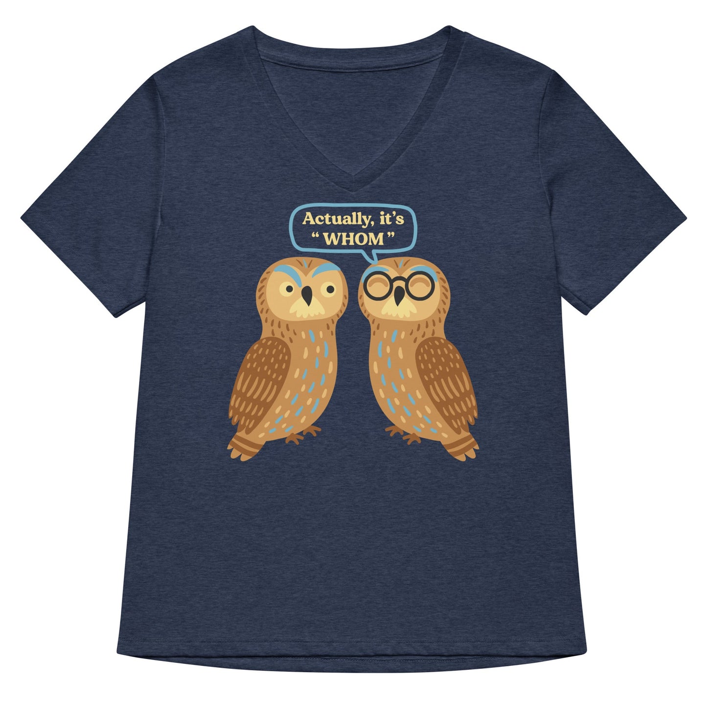 Actually, It's Whom Women's V-Neck Tee