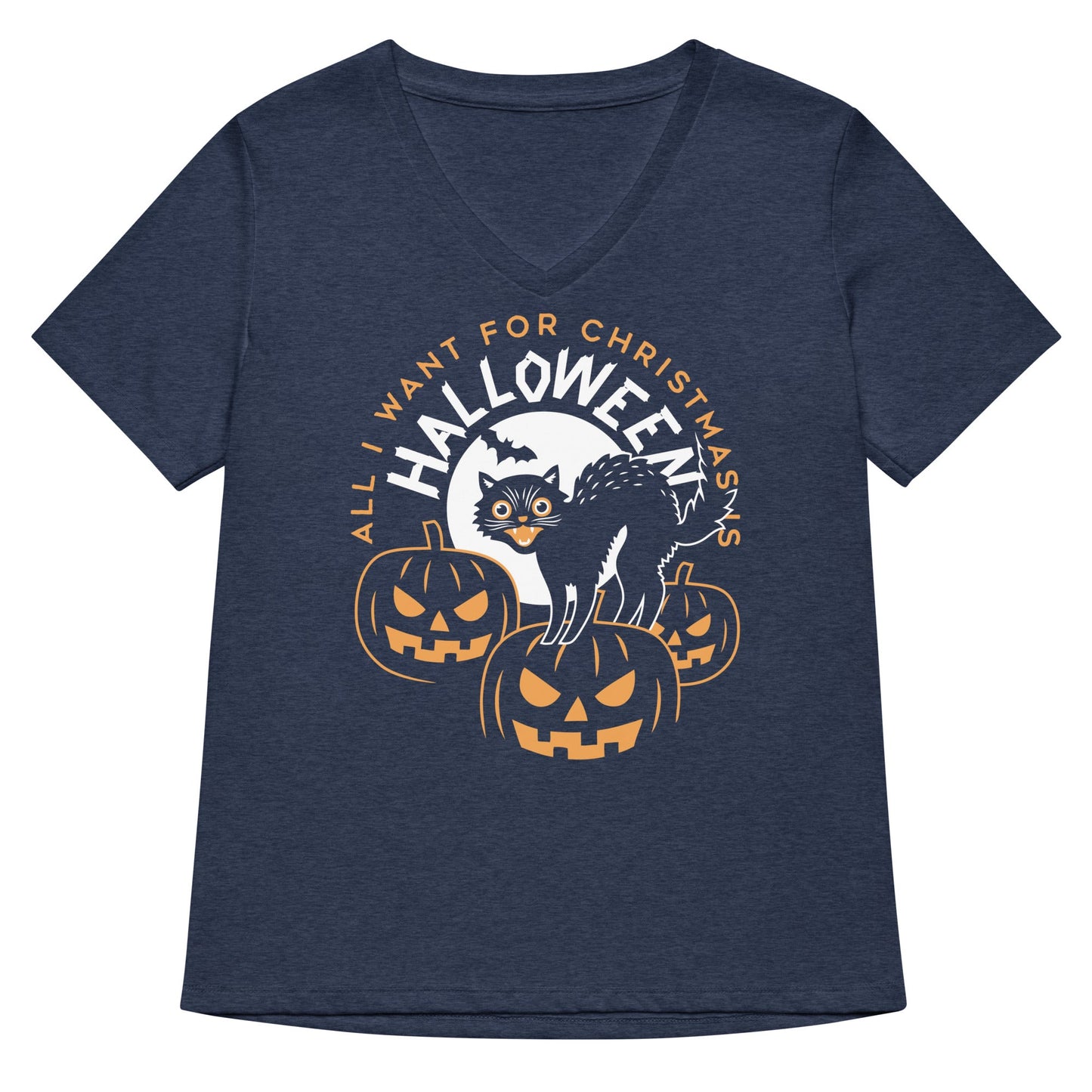 All I Want For Christmas Is Halloween Women's V-Neck Tee