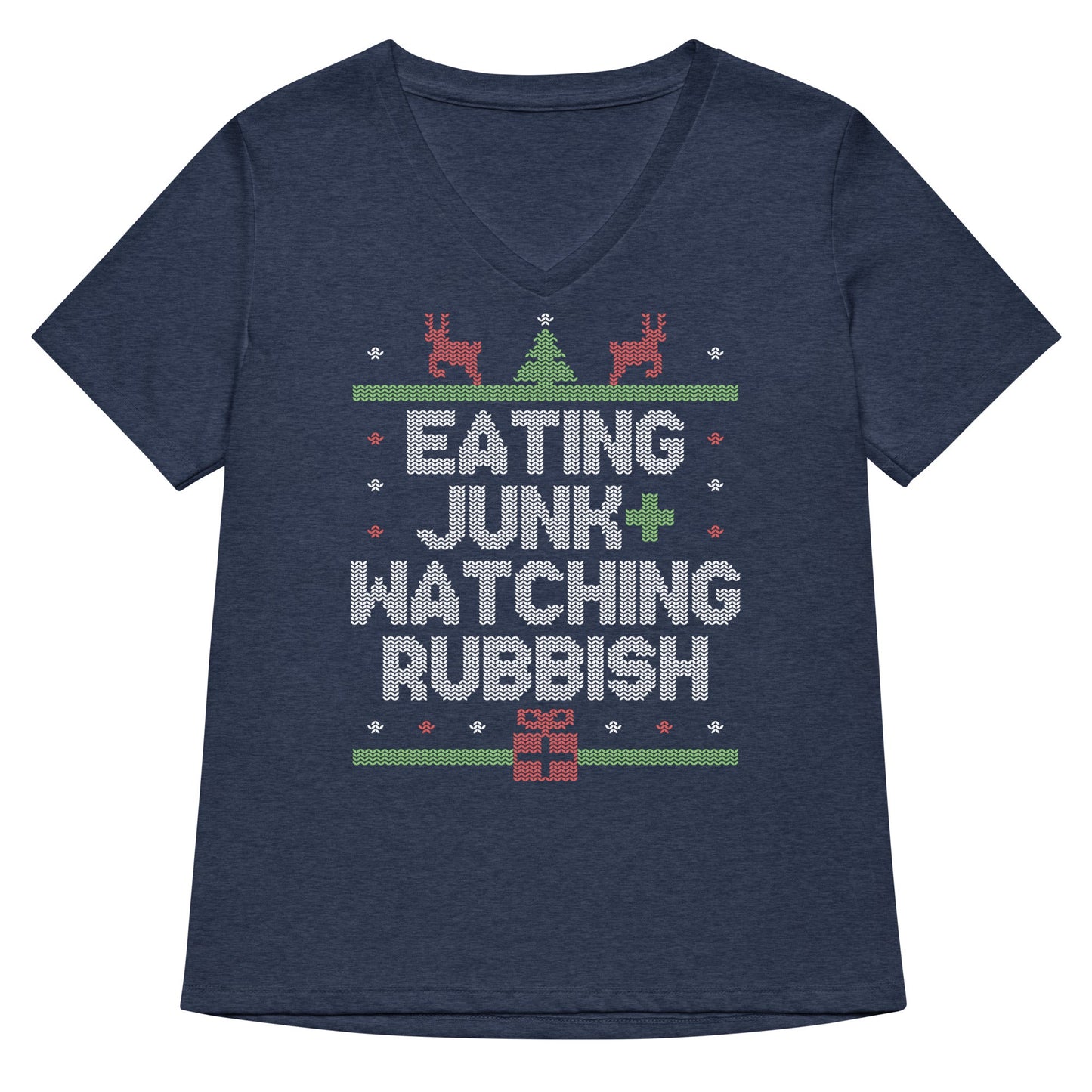 Eating Junk And Watching Rubbish Women's V-Neck Tee