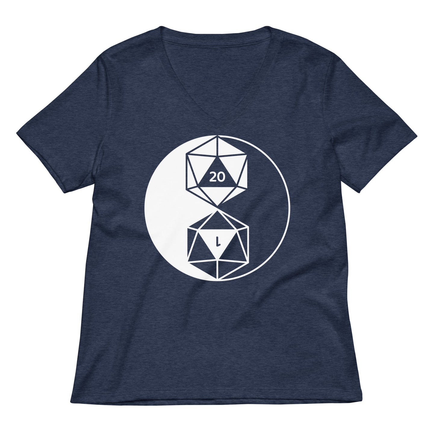Dice Yin Yang Women's V-Neck Tee