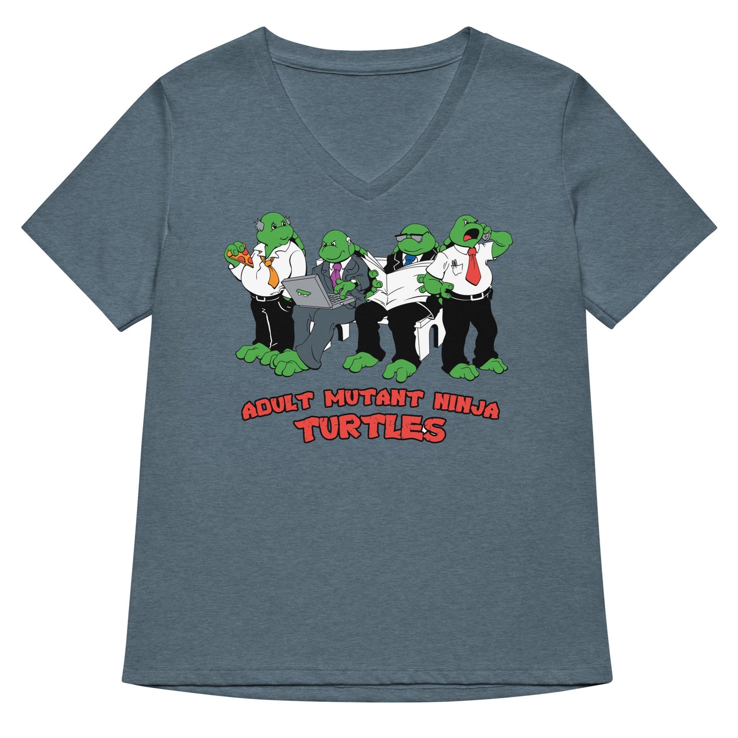 Adult Mutant Ninja Turtles Women's V-Neck Tee