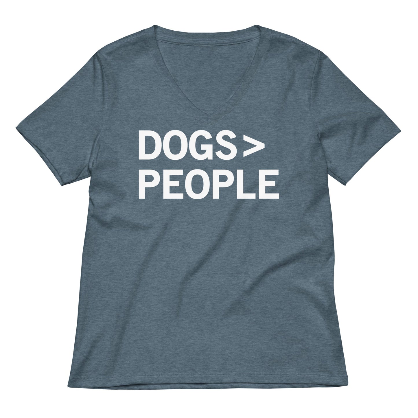Dogs>People Women's V-Neck Tee