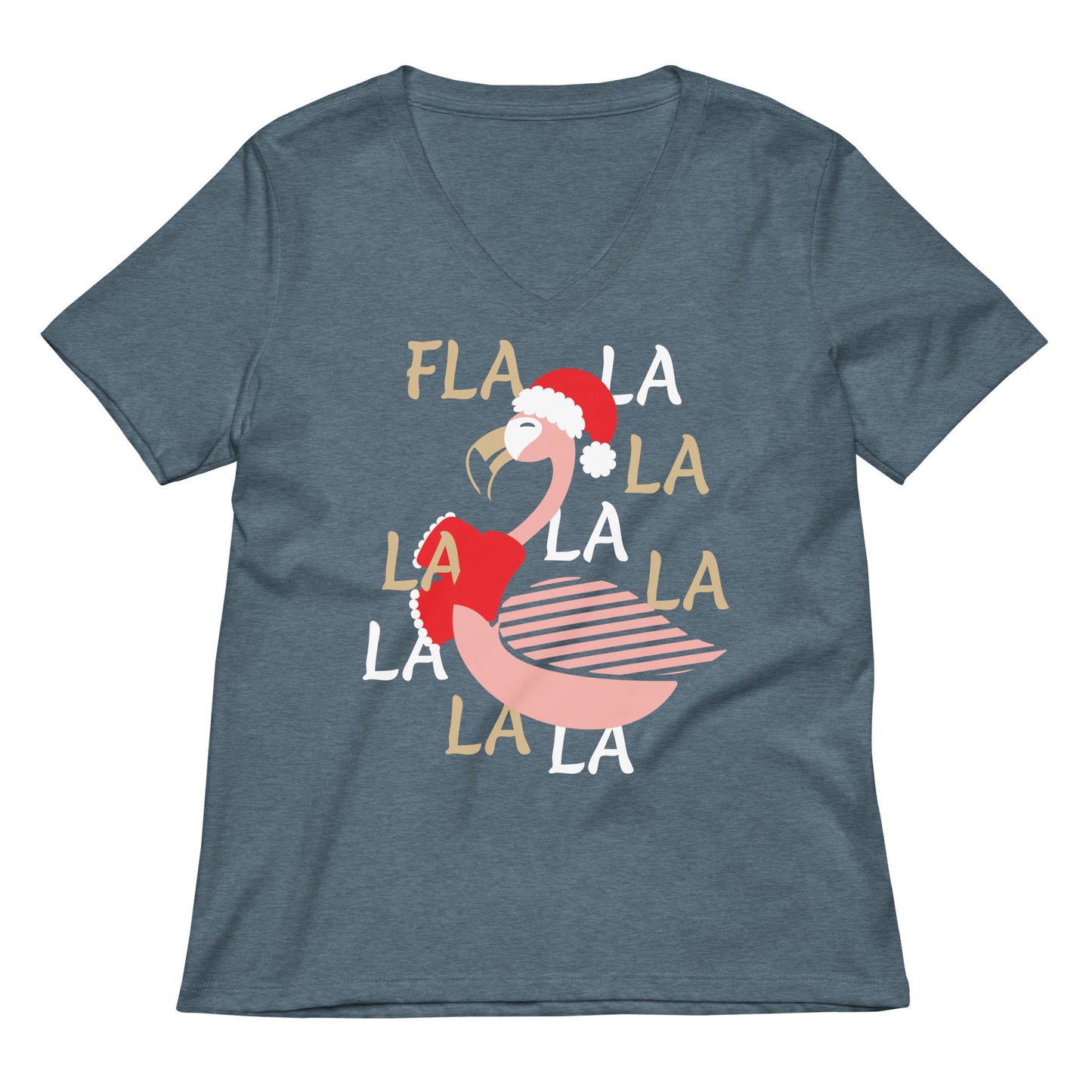 Fla La La Lamingo Women's V-Neck Tee