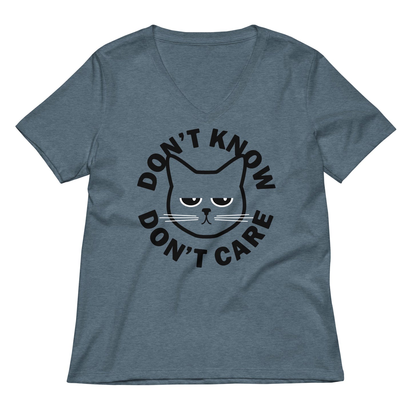 Don't Know Don't Care Women's V-Neck Tee