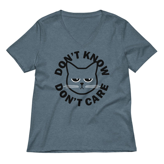 Don't Know Don't Care Women's V-Neck Tee