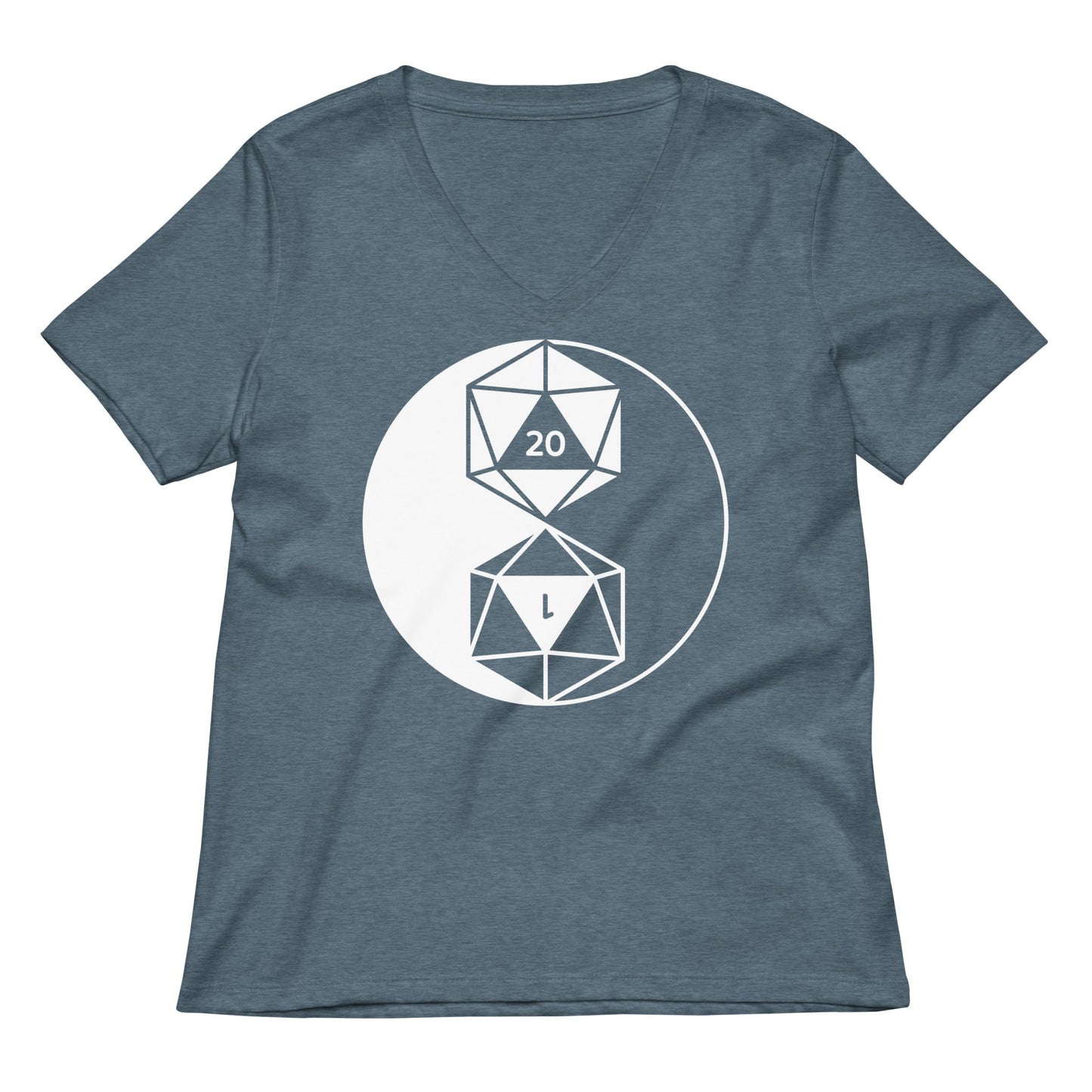 Dice Yin Yang Women's V-Neck Tee