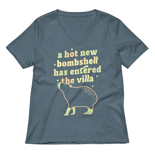 A Hot New Bombshell Has Entered The Villa Women's V-Neck Tee