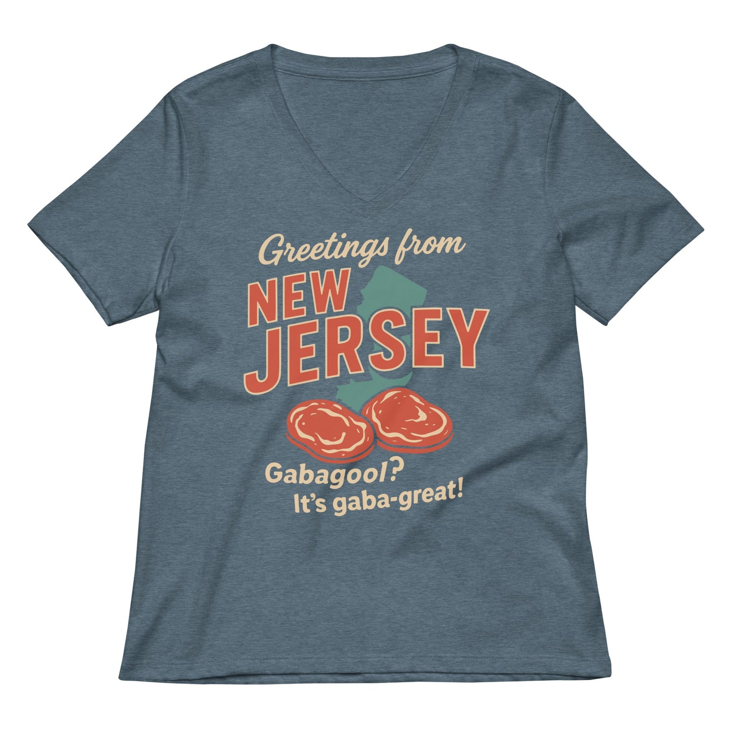 Greetings From New Jersey Women's V-Neck Tee