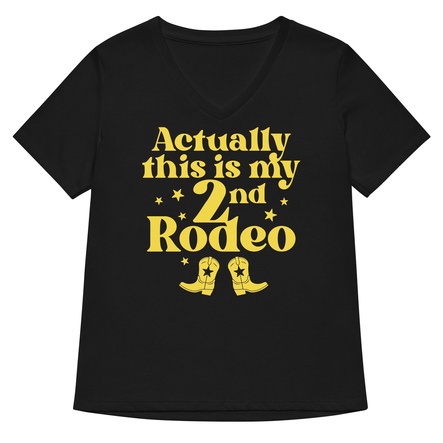 Actually This Is My 2nd Rodeo Women's V-Neck Tee