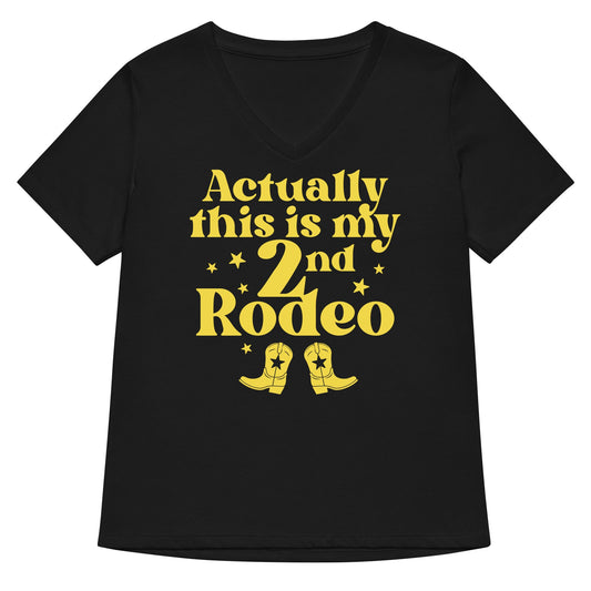 Actually This Is My 2nd Rodeo Women's V-Neck Tee
