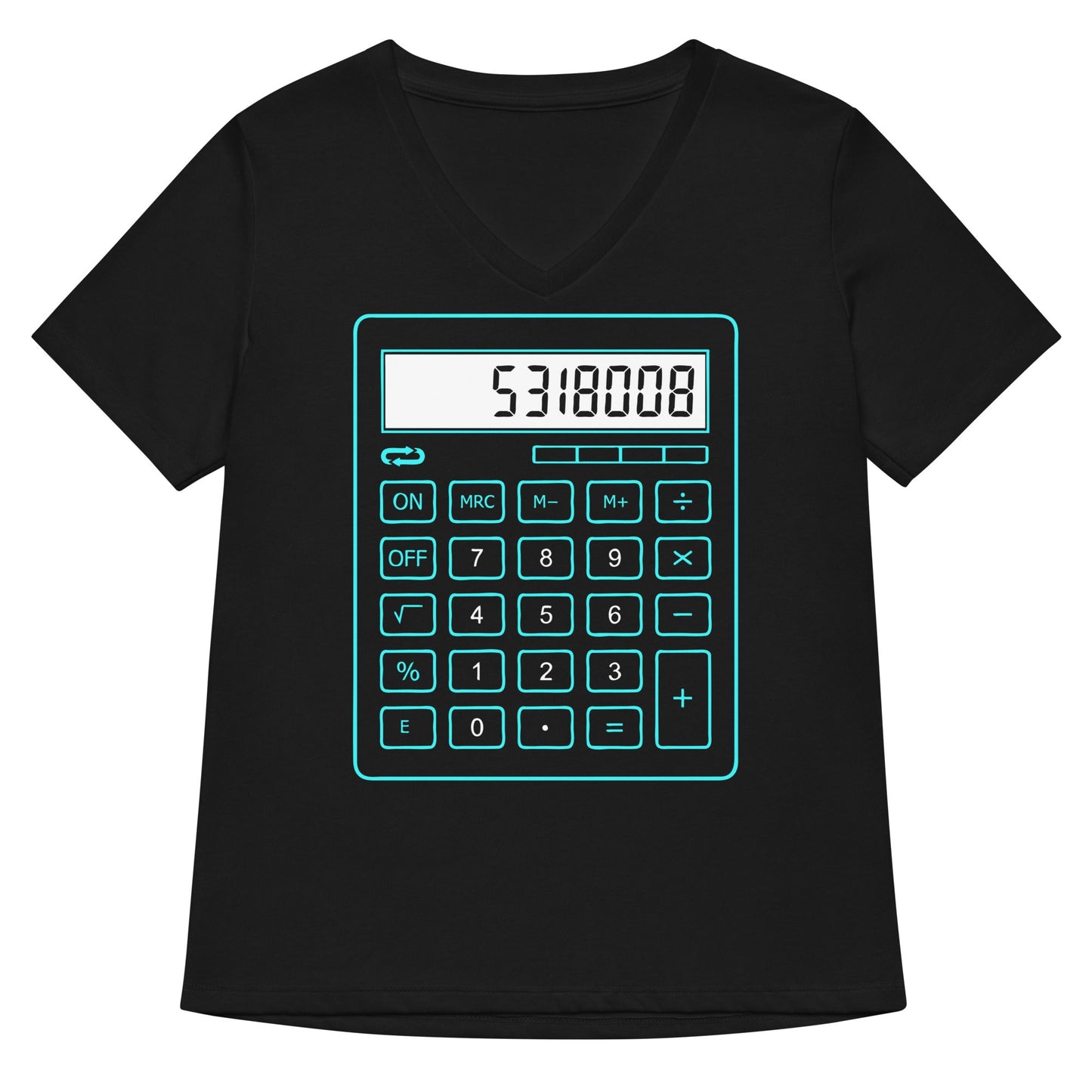 5318008 Calculator Women's V-Neck Tee
