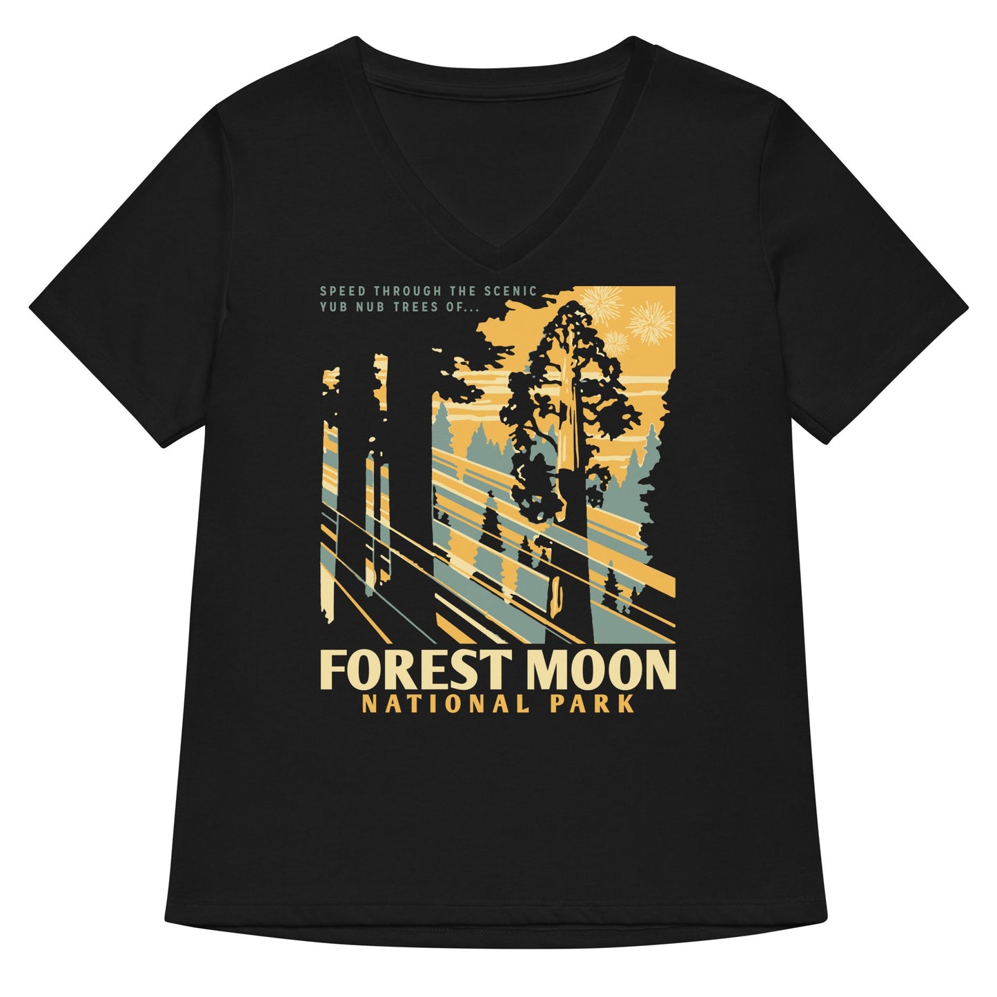Forest Moon National Park Women's V-Neck Tee