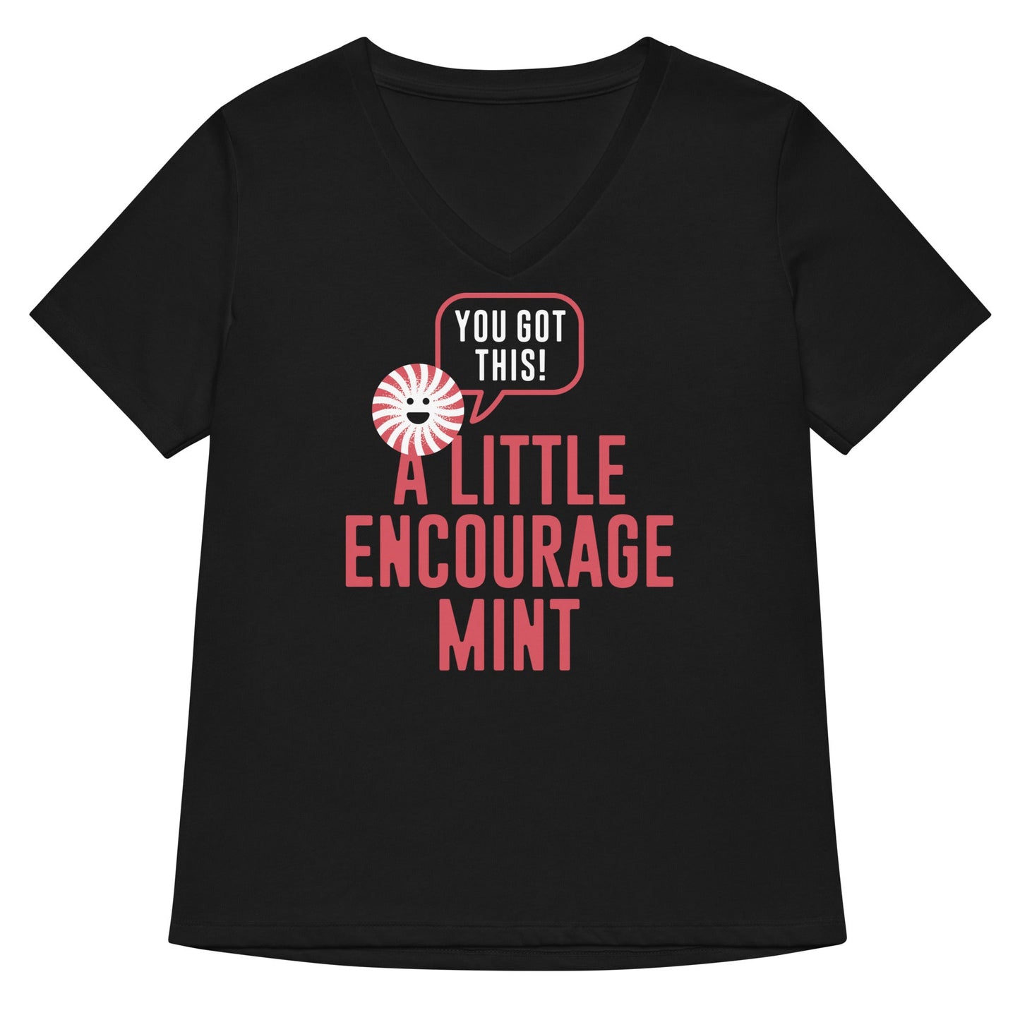 A Little Encourage Mint Women's V-Neck Tee