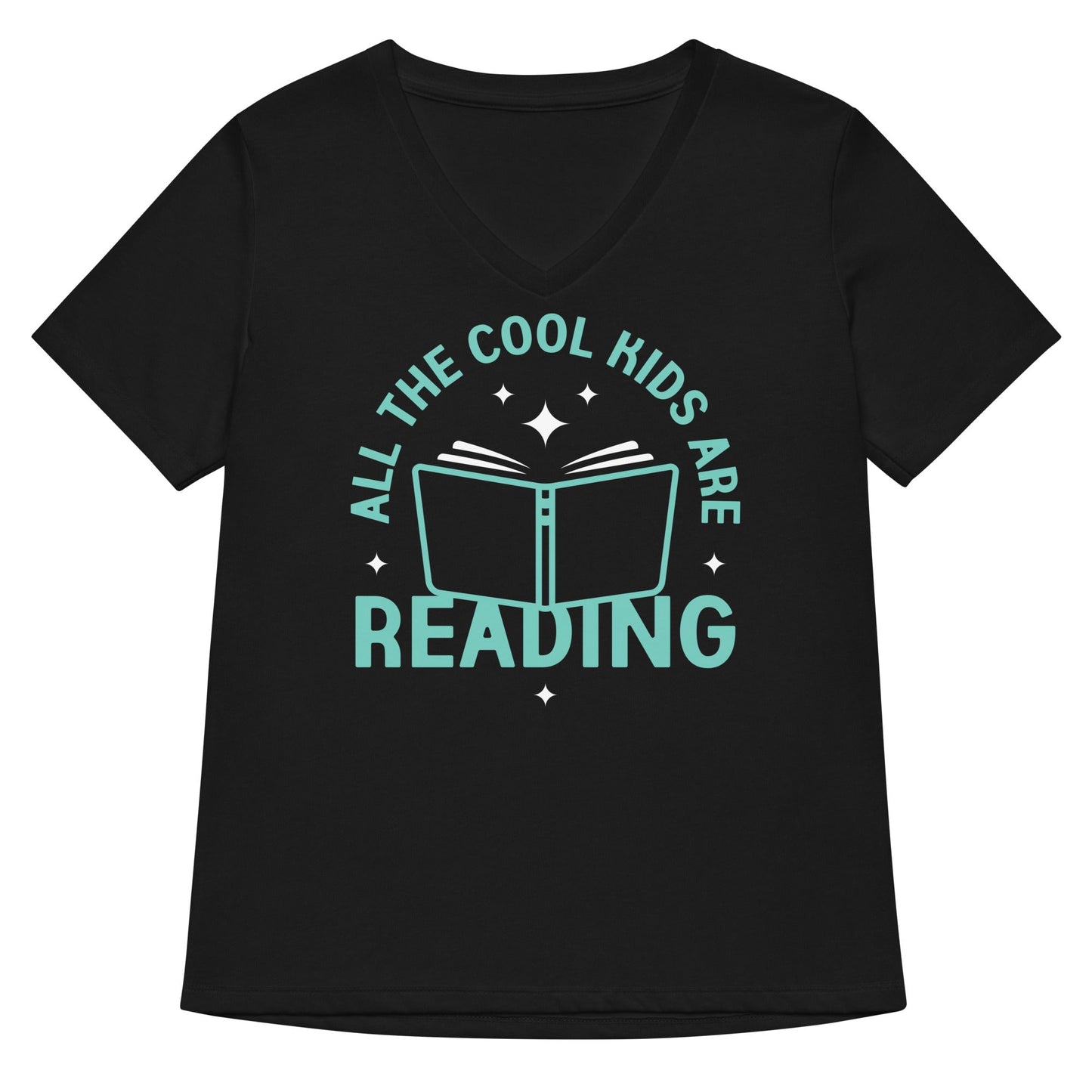 All The Cool Kids Are Reading Women's V-Neck Tee