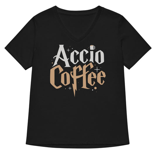 Accio Coffee Women's V-Neck Tee