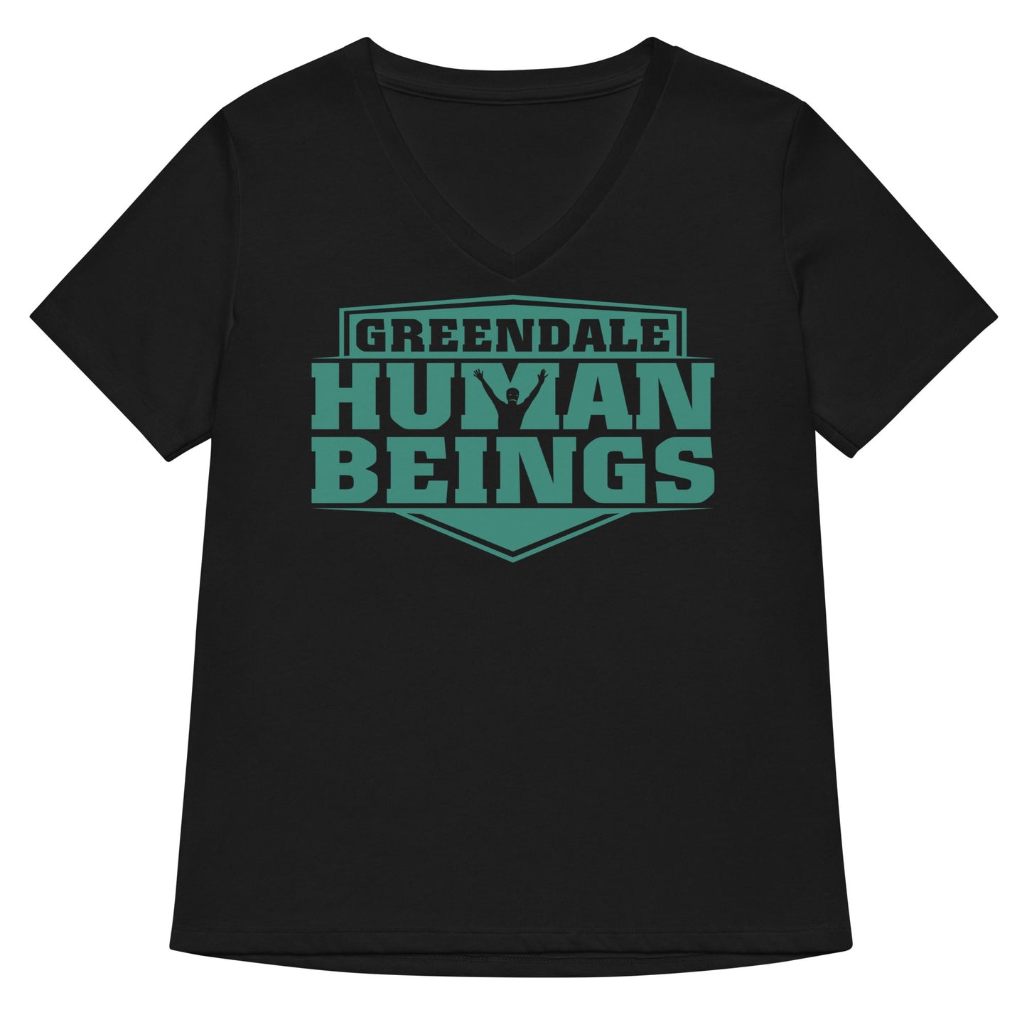 Greendale Human Beings Women's V-Neck Tee