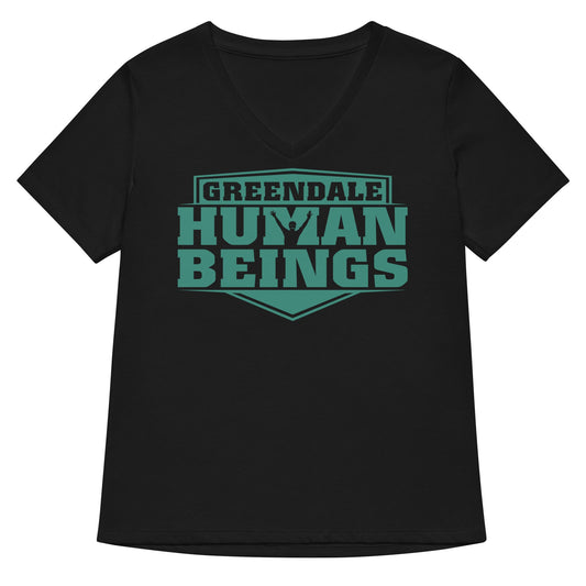 Greendale Human Beings Women's V-Neck Tee