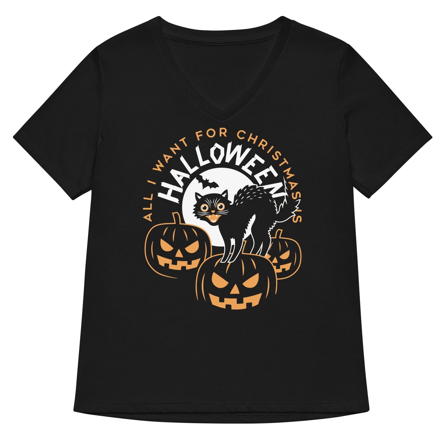 All I Want For Christmas Is Halloween Women's V-Neck Tee