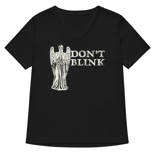 Don't Blink Women's V-Neck Tee