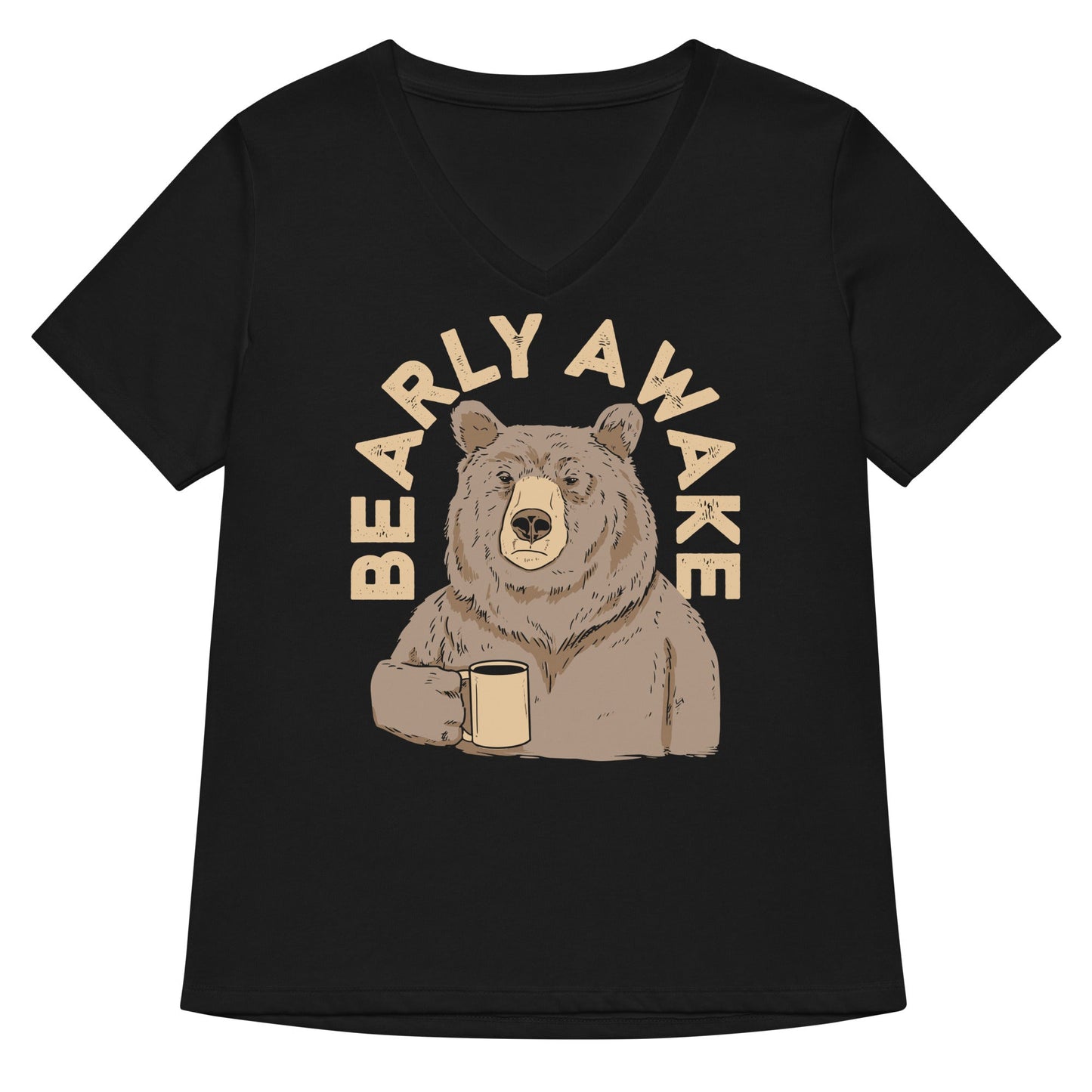Bearly Awake Women's V-Neck Tee
