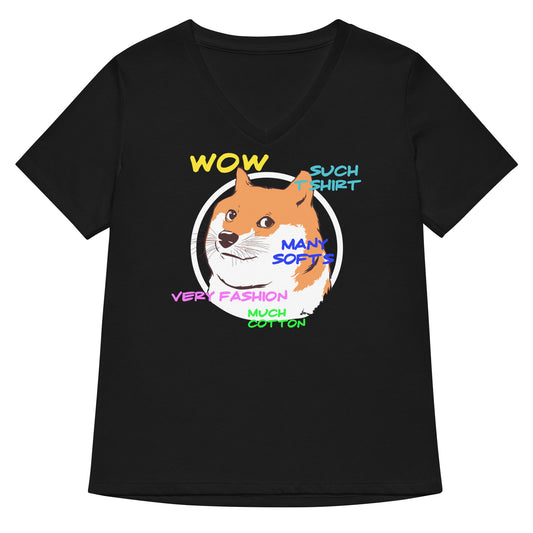 Doge Shirt Women's V-Neck Tee