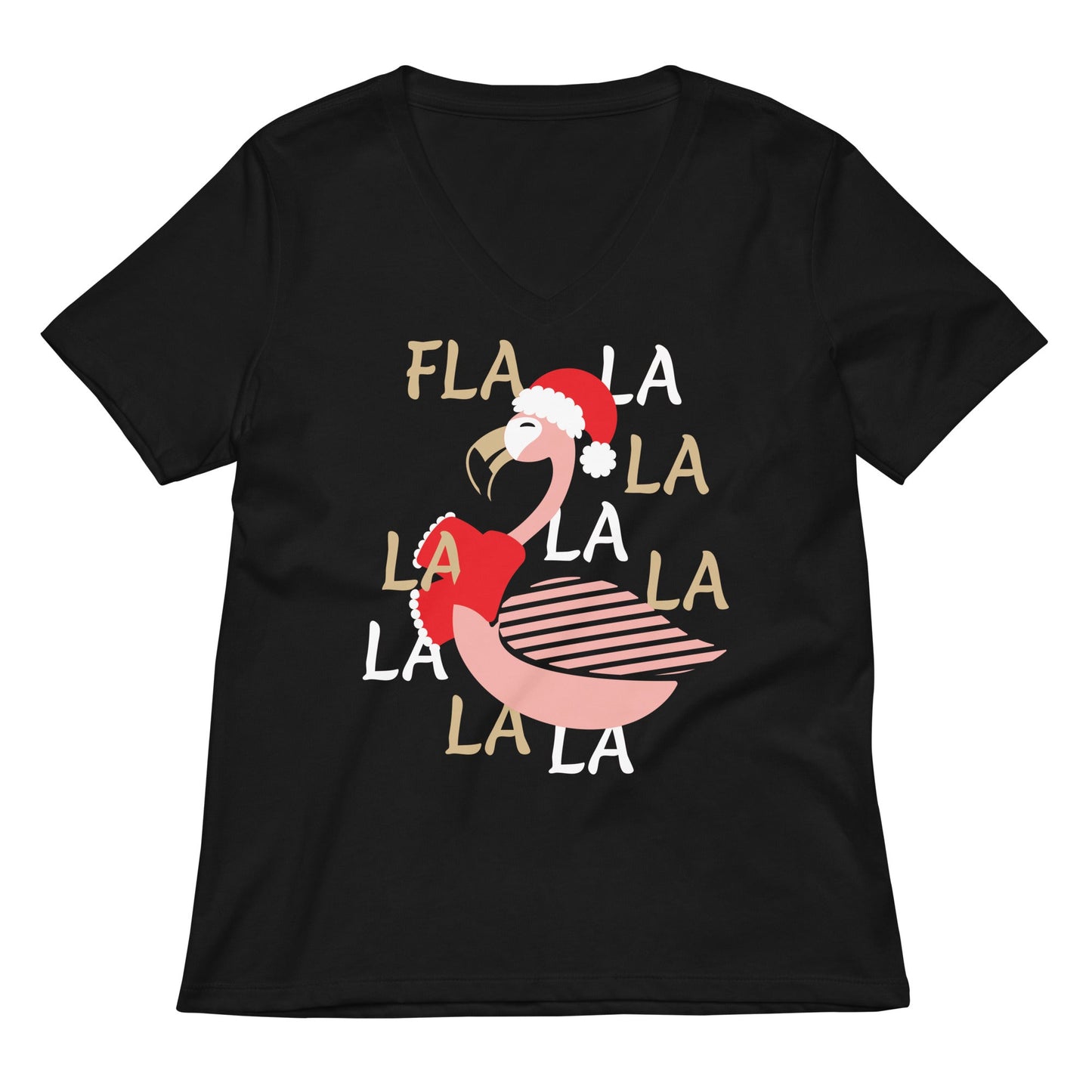Fla La La Lamingo Women's V-Neck Tee