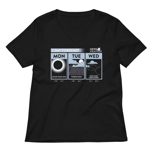 3 Day Forecast Women's V-Neck Tee