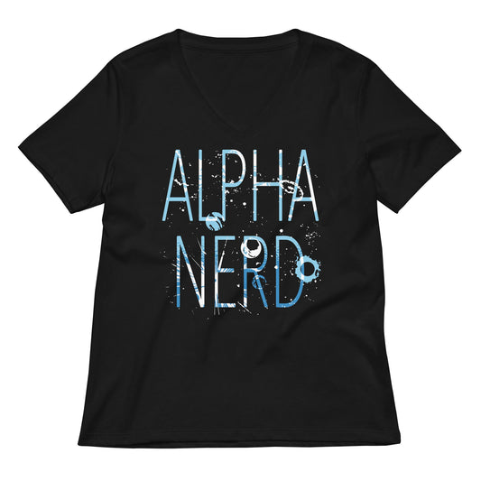 Alpha Nerd Women's V-Neck Tee