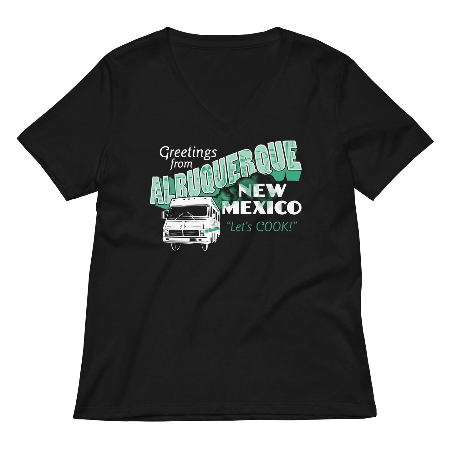 Greetings From Albuquerque Women's V-Neck Tee