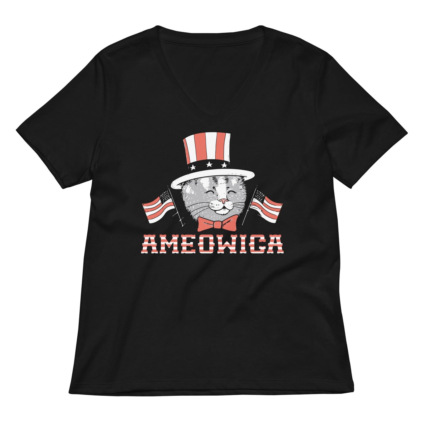Ameowica Women's V-Neck Tee