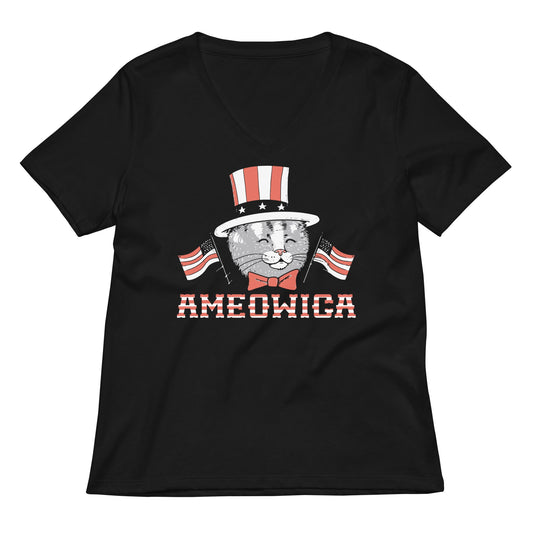 Ameowica Women's V-Neck Tee