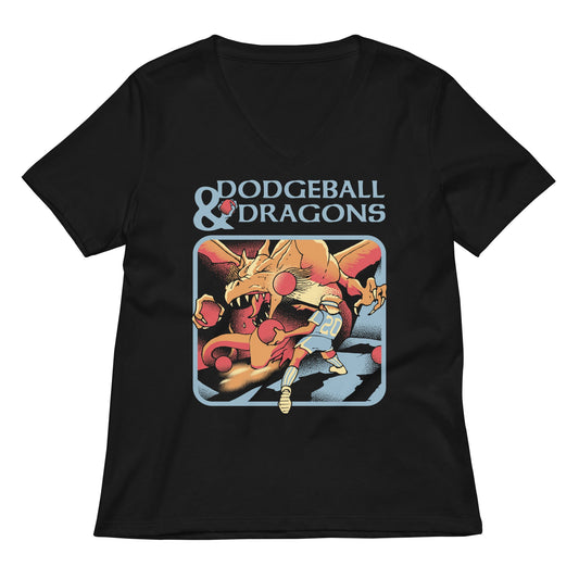 Dodgeball And Dragons Women's V-Neck Tee