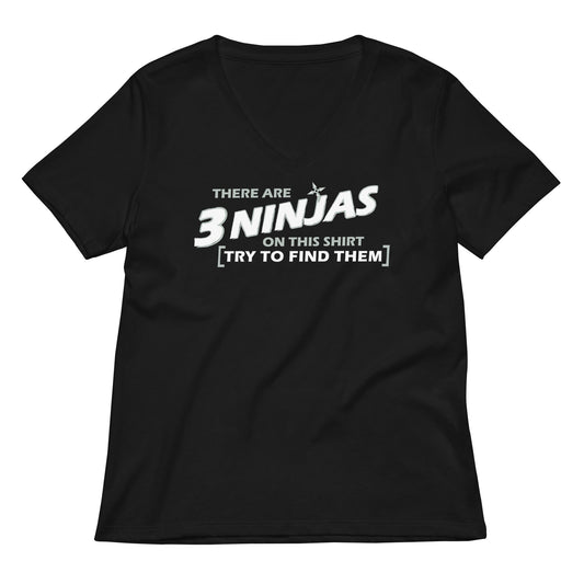 3 Ninjas Women's V-Neck Tee