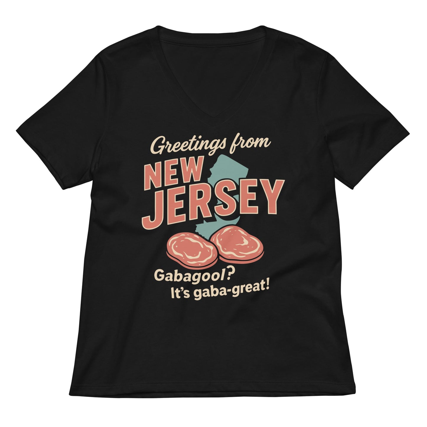 Greetings From New Jersey Women's V-Neck Tee