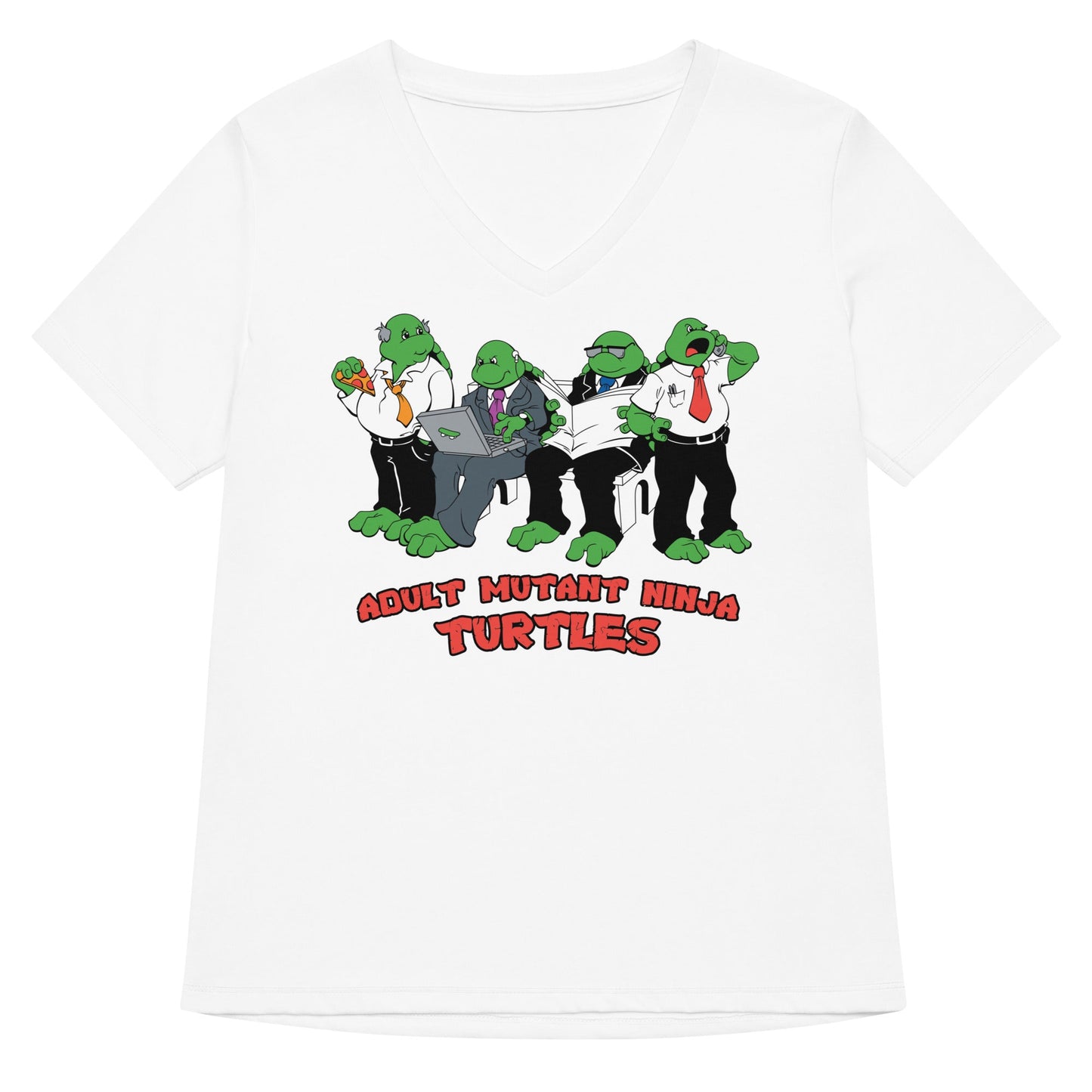 Adult Mutant Ninja Turtles Women's V-Neck Tee