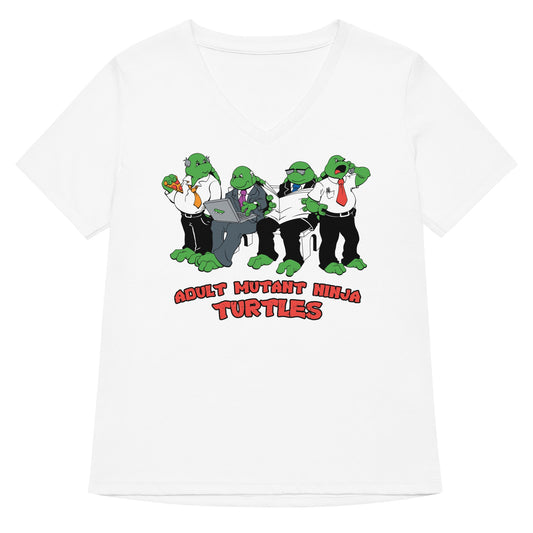 Adult Mutant Ninja Turtles Women's V-Neck Tee