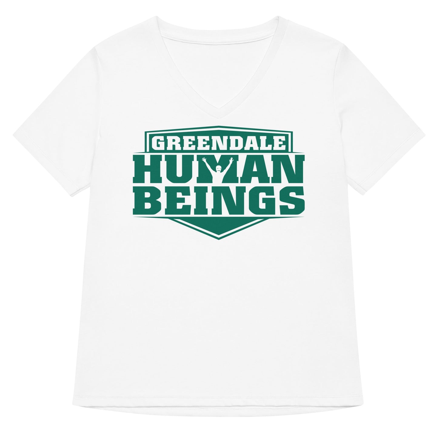 Greendale Human Beings Women's V-Neck Tee