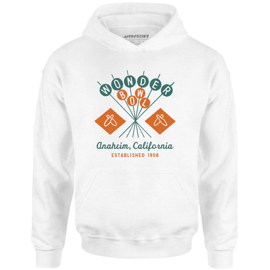 Wonder Bowl - Anaheim, CA - Vintage Bowling Alley - Unisex Hoodie
