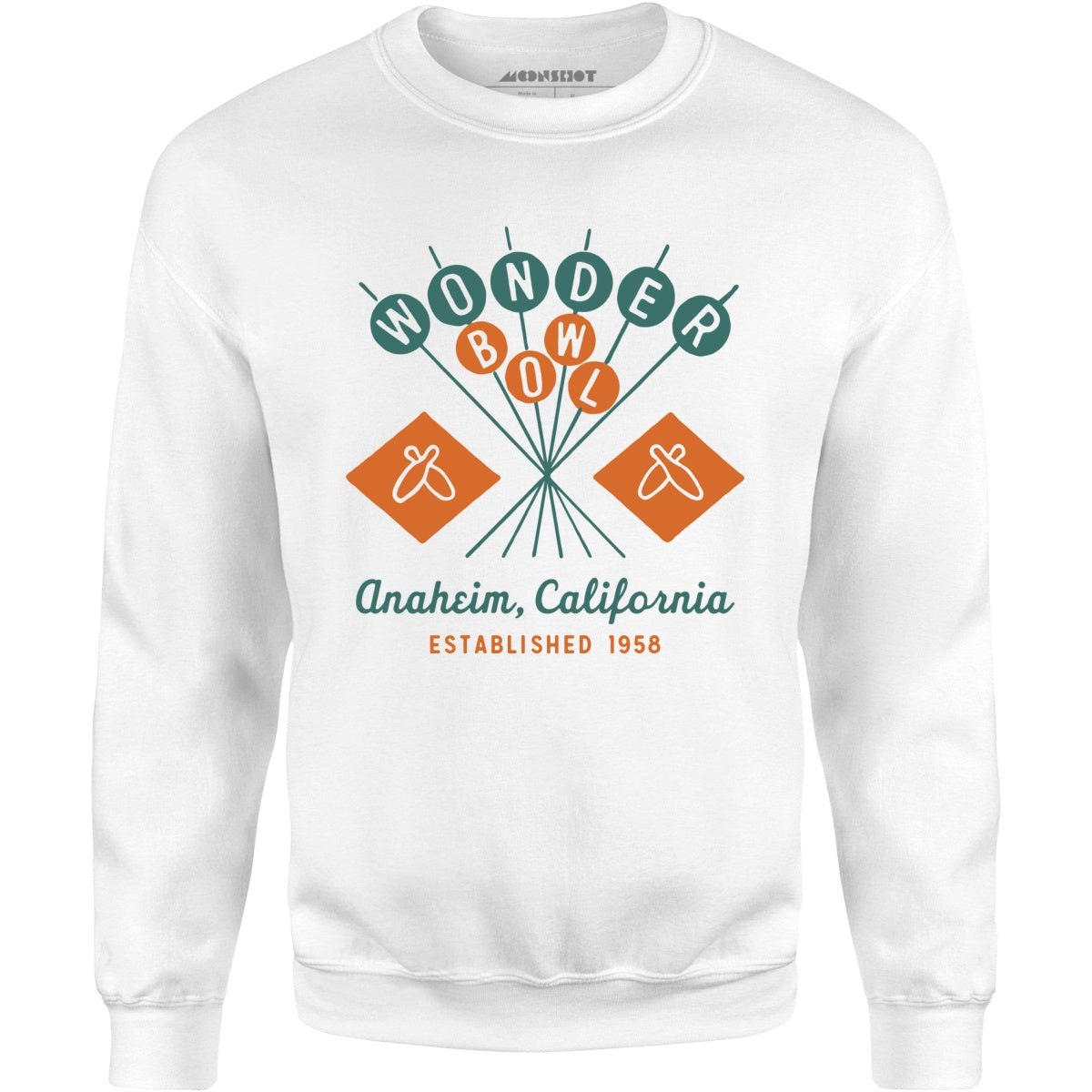 Wonder Bowl - Anaheim, CA - Vintage Bowling Alley - Unisex Sweatshirt
