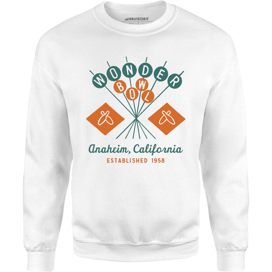 Wonder Bowl - Anaheim, CA - Vintage Bowling Alley - Unisex Sweatshirt