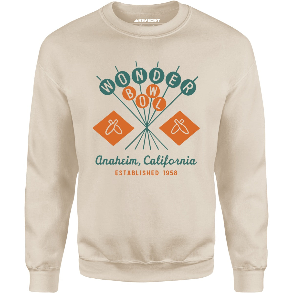 Wonder Bowl - Anaheim, CA - Vintage Bowling Alley - Unisex Sweatshirt