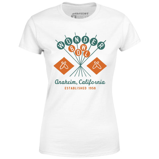 Wonder Bowl - Anaheim, CA - Vintage Bowling Alley - Women's T-Shirt