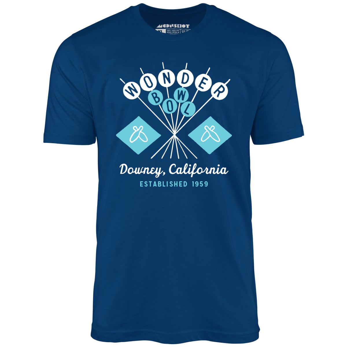 Wonder Bowl - Downey, CA - Vintage Bowling Alley - Unisex T-Shirt