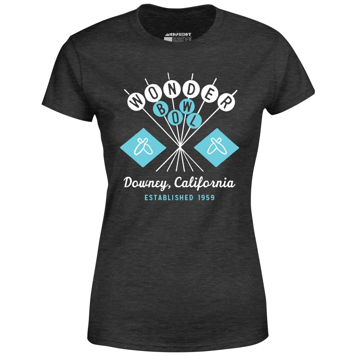 Wonder Bowl - Downey, CA - Vintage Bowling Alley - Women's T-Shirt
