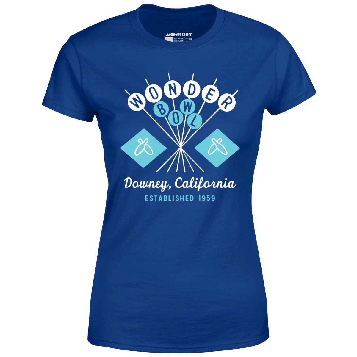 Wonder Bowl - Downey, CA - Vintage Bowling Alley - Women's T-Shirt