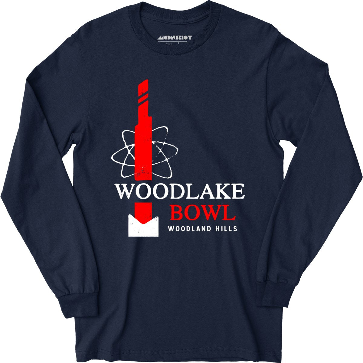 Woodlake Bowl - Woodland Hills, CA - Vintage Bowling Alley - Long Sleeve T-Shirt
