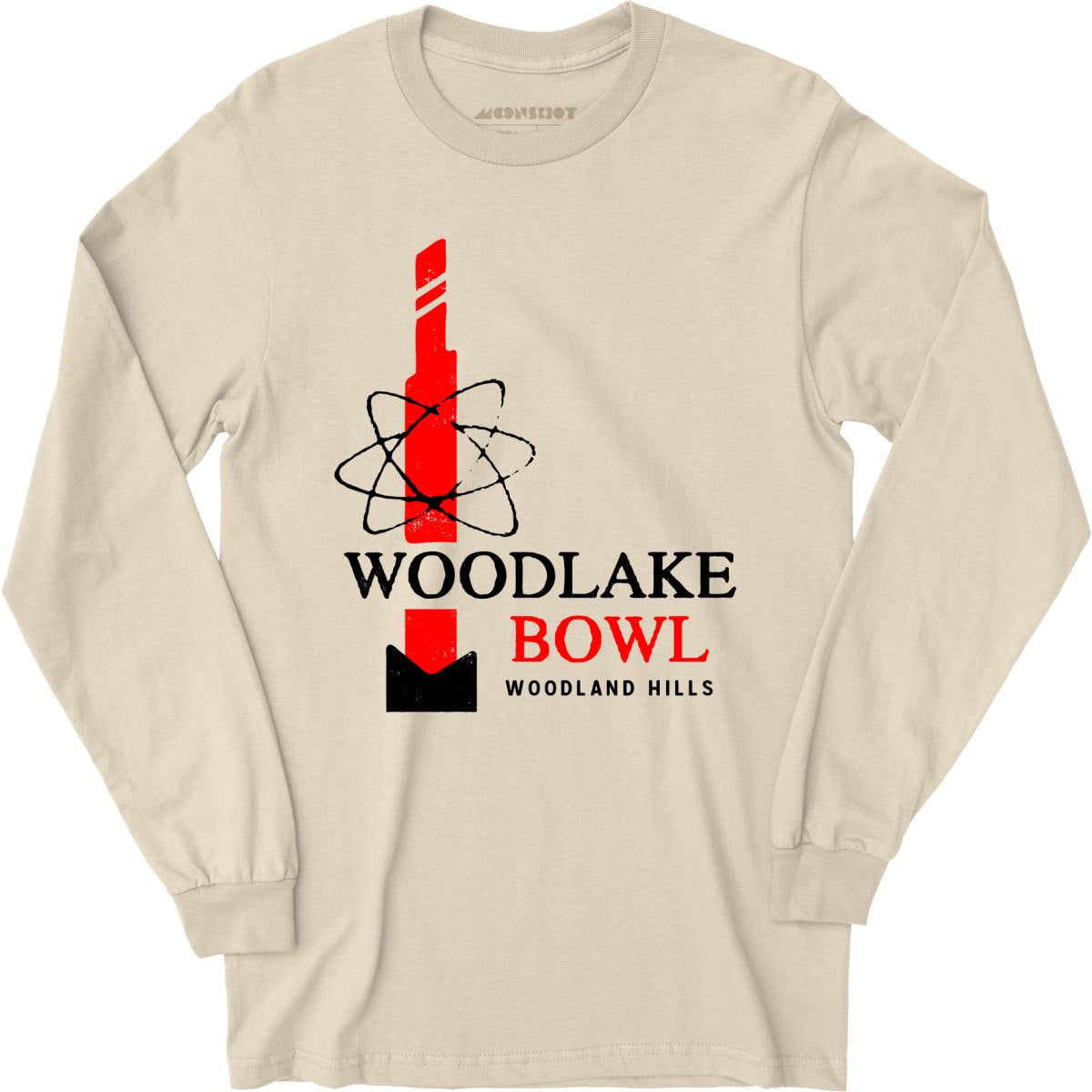 Woodlake Bowl - Woodland Hills, CA - Vintage Bowling Alley - Long Sleeve T-Shirt