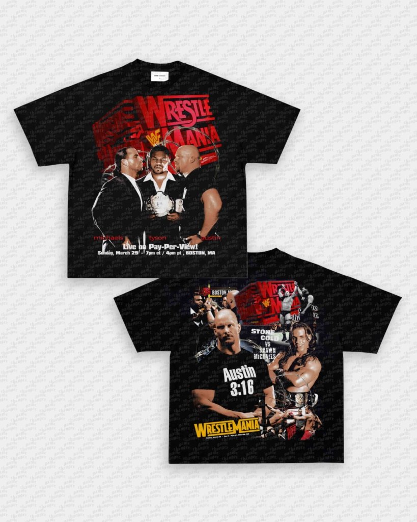 WRESTLEMANIA 14 TEE - [DS] - clothing by TeeHivey.com (Image 3)