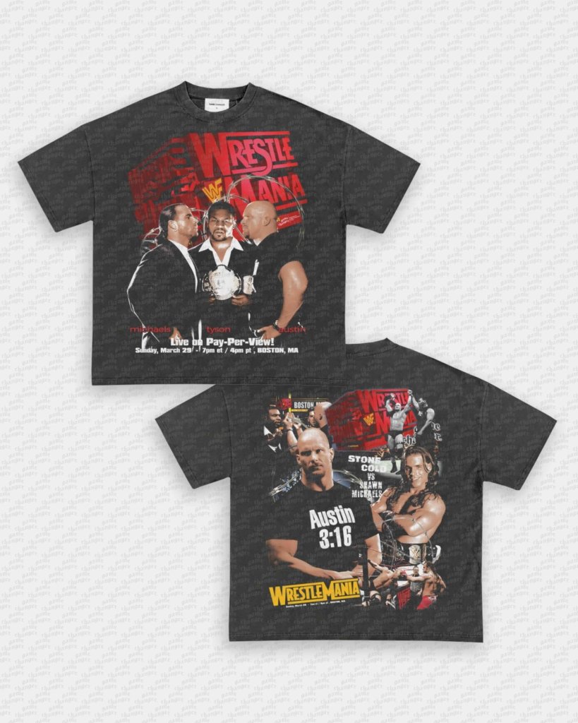 WRESTLEMANIA 14 TEE - [DS] - clothing by TeeHivey.com (Image 2)