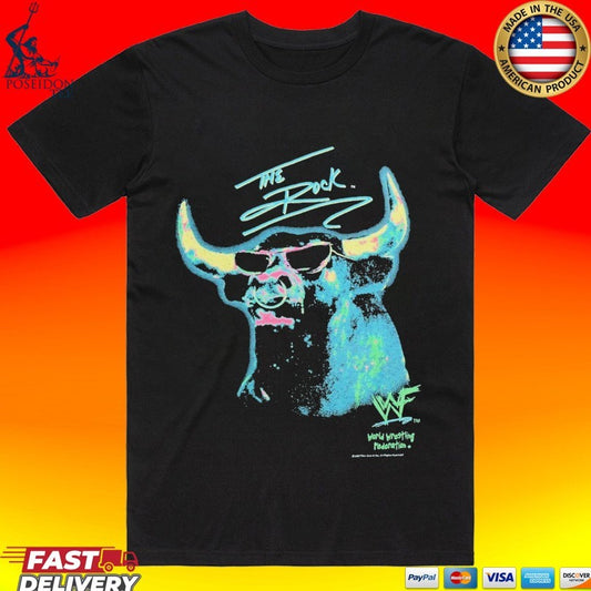 Wyco Vintage 1999 The Rock Wwf Brahma Bull T-shirt